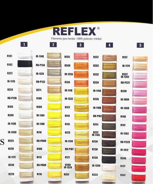 Hilo para bordar metálico Reflex Tex27. Color oro
