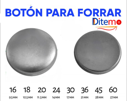 Botón para forrar— paquete 100