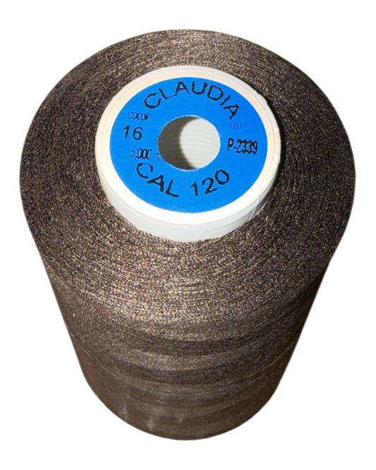 Hilo Claudia Calibre 120 (50/2) Tex 24 — color 16 café — 5000 metros