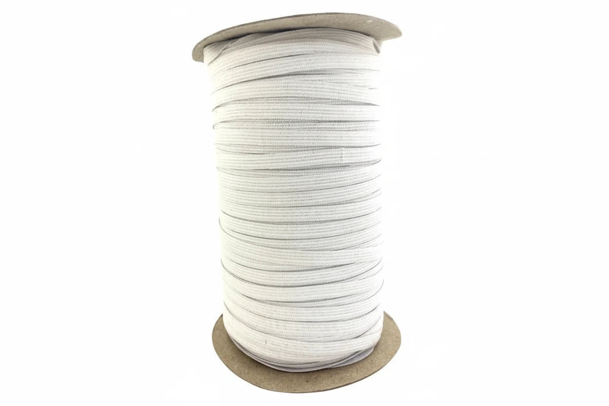 Elástico Crochet Blanco —8 mm 200 metros. Oferta Max. 50%desc