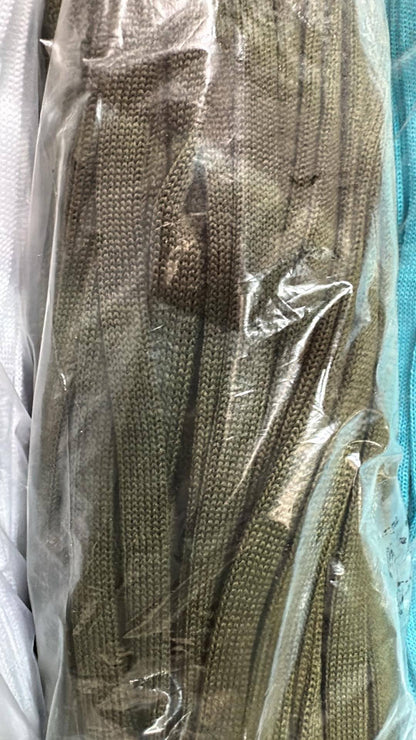 Cinta/cordón plano y redondo— paquete 100 piezas . Varios colores