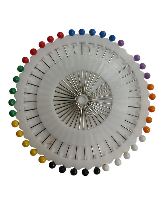 Rueda de alfileres con cabeza de Perla Multicolor -40 piezas