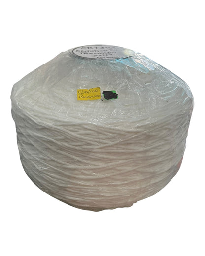 Elástico redondo trenzado 3mm blanco .
