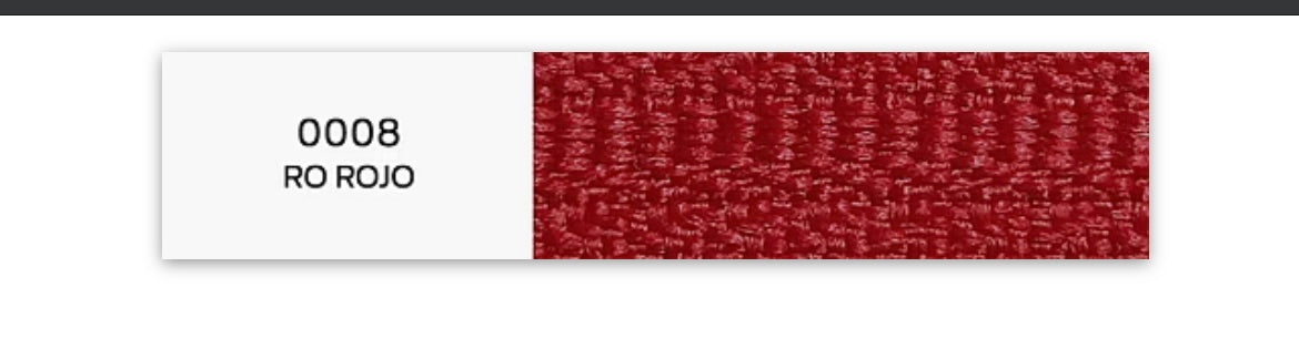 Cierre Fijo NAT espiral 3mm 15,18,20,25cm Rojo 008