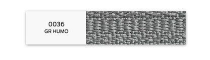Cierre Fijo NAT espiral 3mm 15,18,20,25cm Gris humo 036