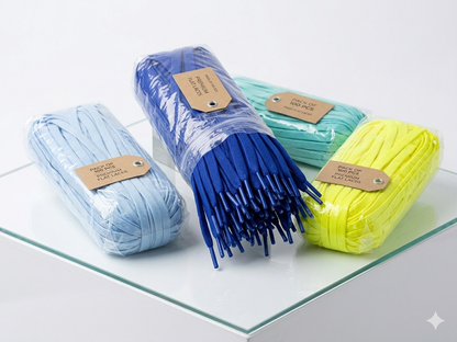 Cinta/cordón plano y redondo— paquete 100 piezas . Varios colores
