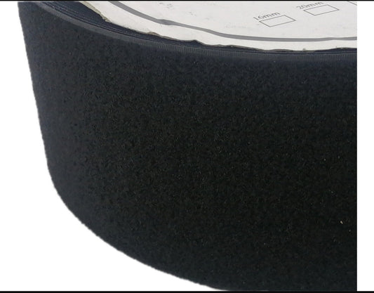 Rollo Velcro / Contactel Gancho y Felpa – Color Negro 50 mm x 25 metros