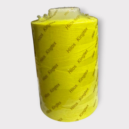 3x2. Hilo Kingtex de polyester 30/2 5000mts Color No. 027 amarillo claro
