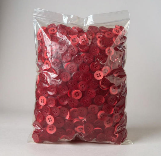 Paquete Mazo de botones 4 ojillos 18/4 rojo brillante