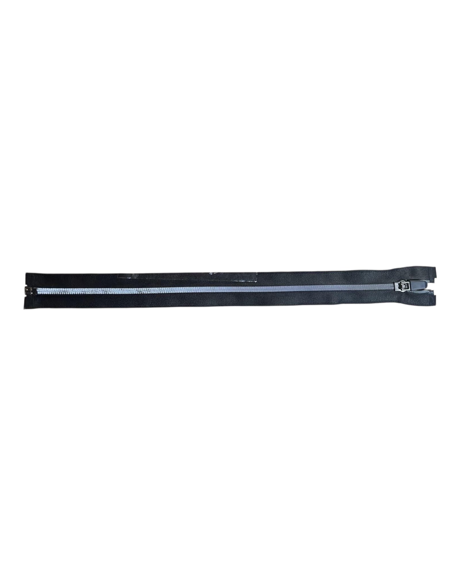 Cierre Espiral Separable Invertido con Reflejante M523 – 40 cm Negro