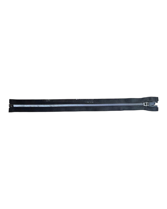 Cierre Espiral Separable Invertido con Reflejante M523 – 40 cm Negro