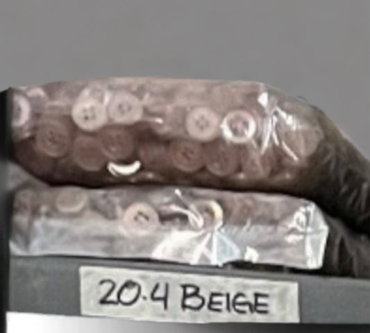 Paquete (Mazo) de Botones T20-4 —Beige 