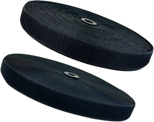 Rollo Velcro / Contactel —25mm ancho negro . 25 metros largo