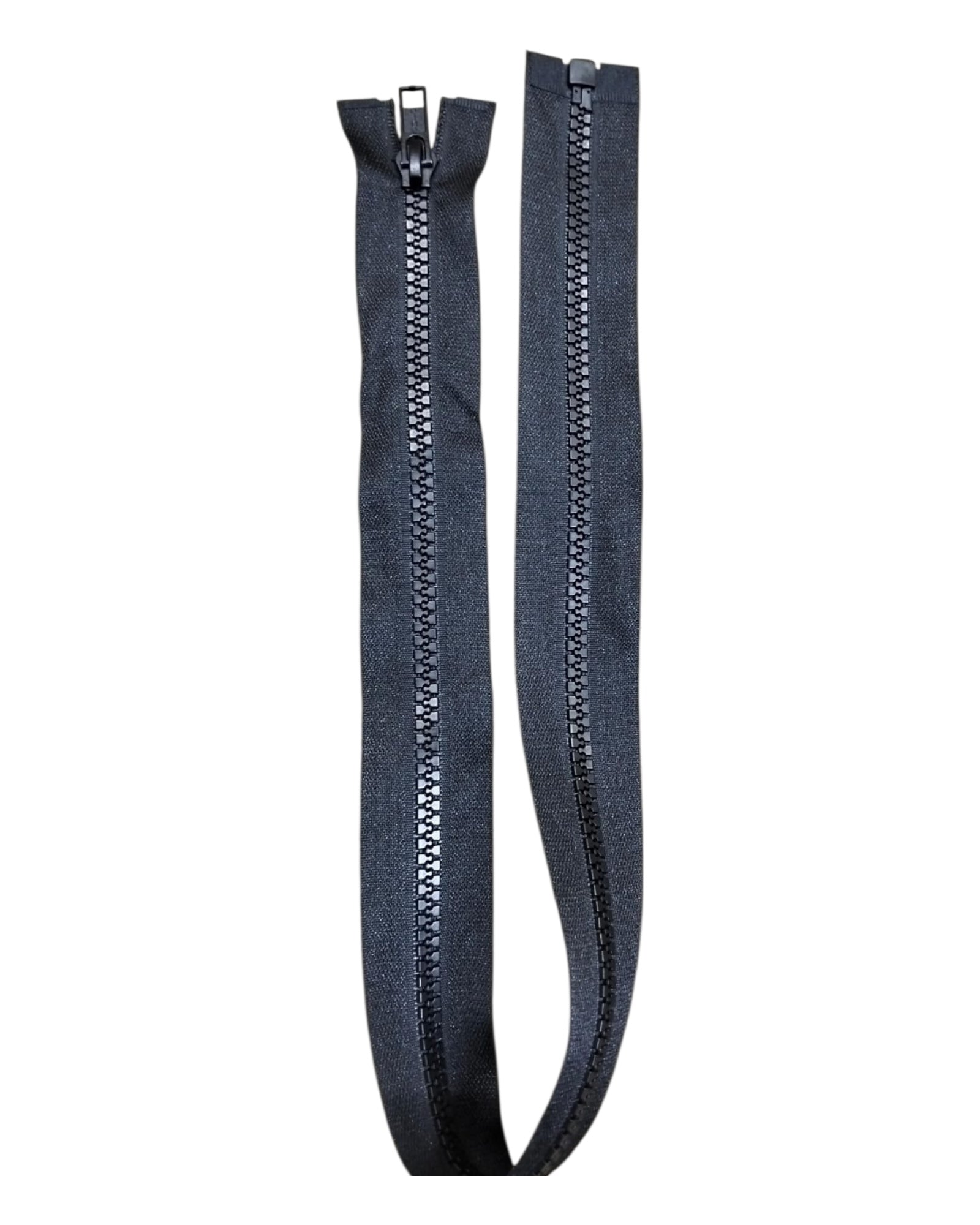 Cierre Poliéster Separable Moldeado 50 cm – Color Negro (#31)