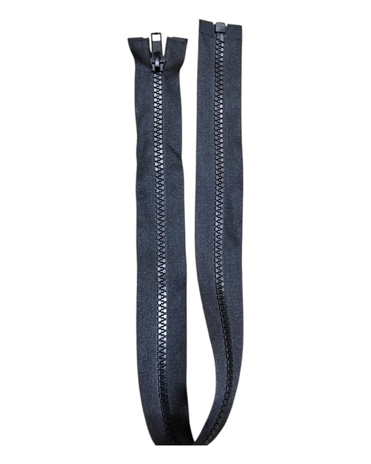 Cierre Poliéster Separable Moldeado 50 cm – Color Negro (#31)