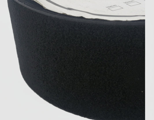Rollo Velcro / Contactel Gancho y Felpa – Color Negro 50 mm x 25 metros